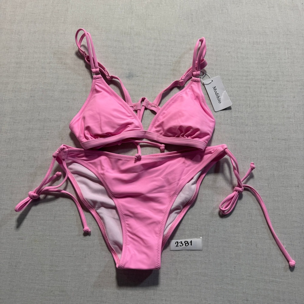 Modihito Bikini Set Women Sz M Pink